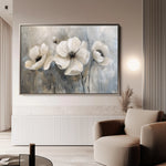 Floral 493 Canvas Art 18" x 24" / 45 x 60 cm / Black