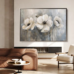 Floral 493 Canvas Art 60 x 40 cm / Black