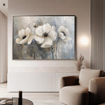 Floral 493 Canvas Art 60 x 40 cm / Black