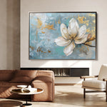 Floral 494 Canvas Art 18" x 24" / 45 x 60 cm / Black