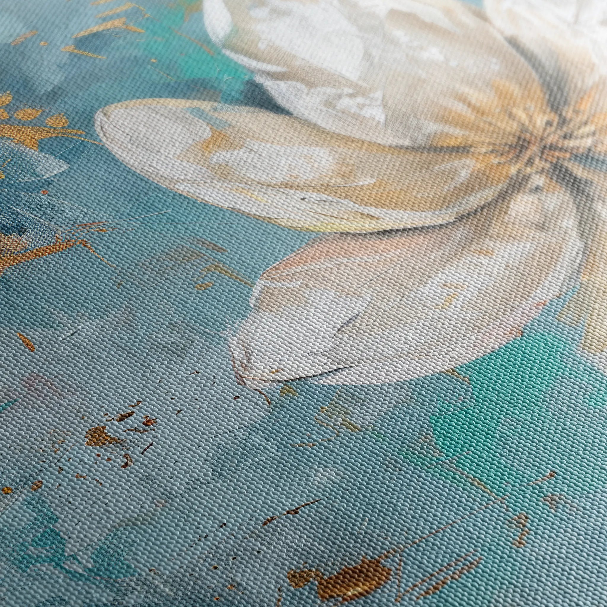 Floral 494 Canvas Art 18" x 24" / 45 x 60 cm / Black