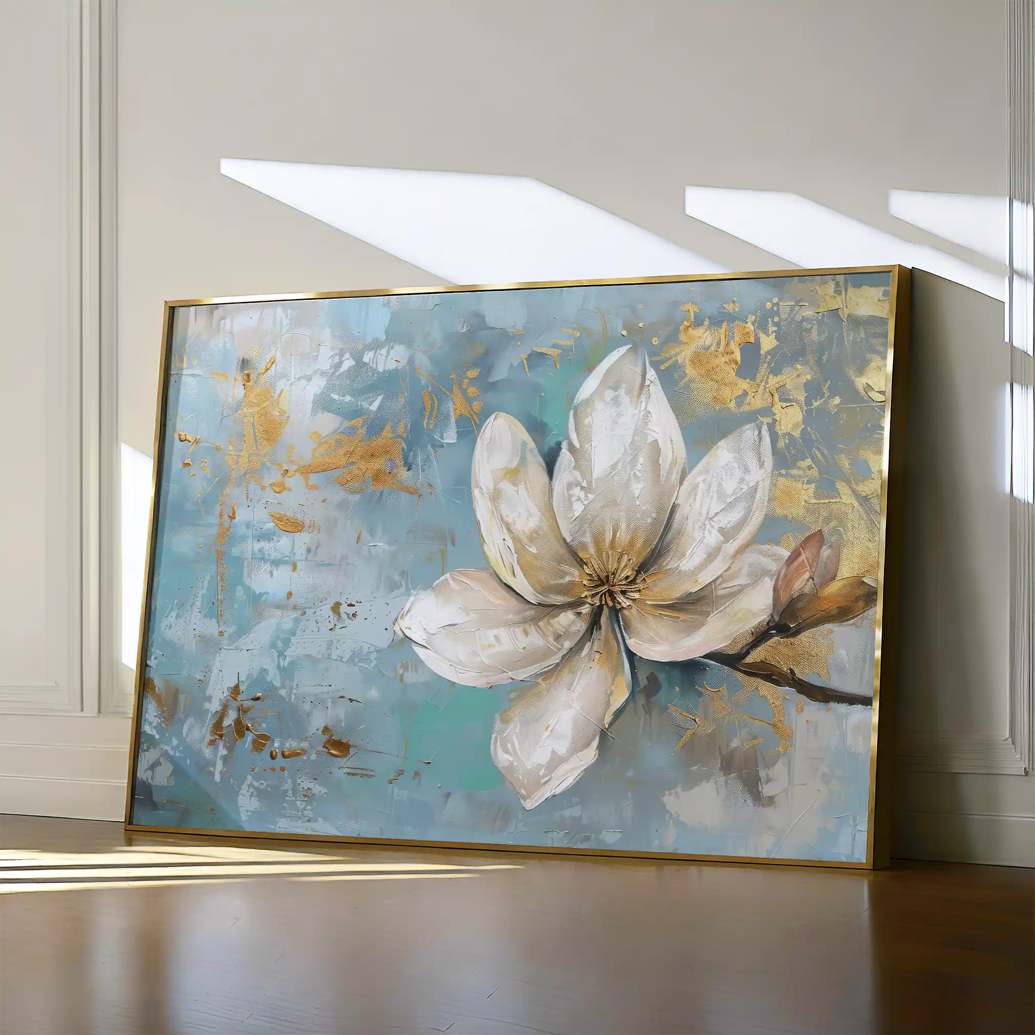 Floral 494 Canvas Art 60 x 40 cm / Black