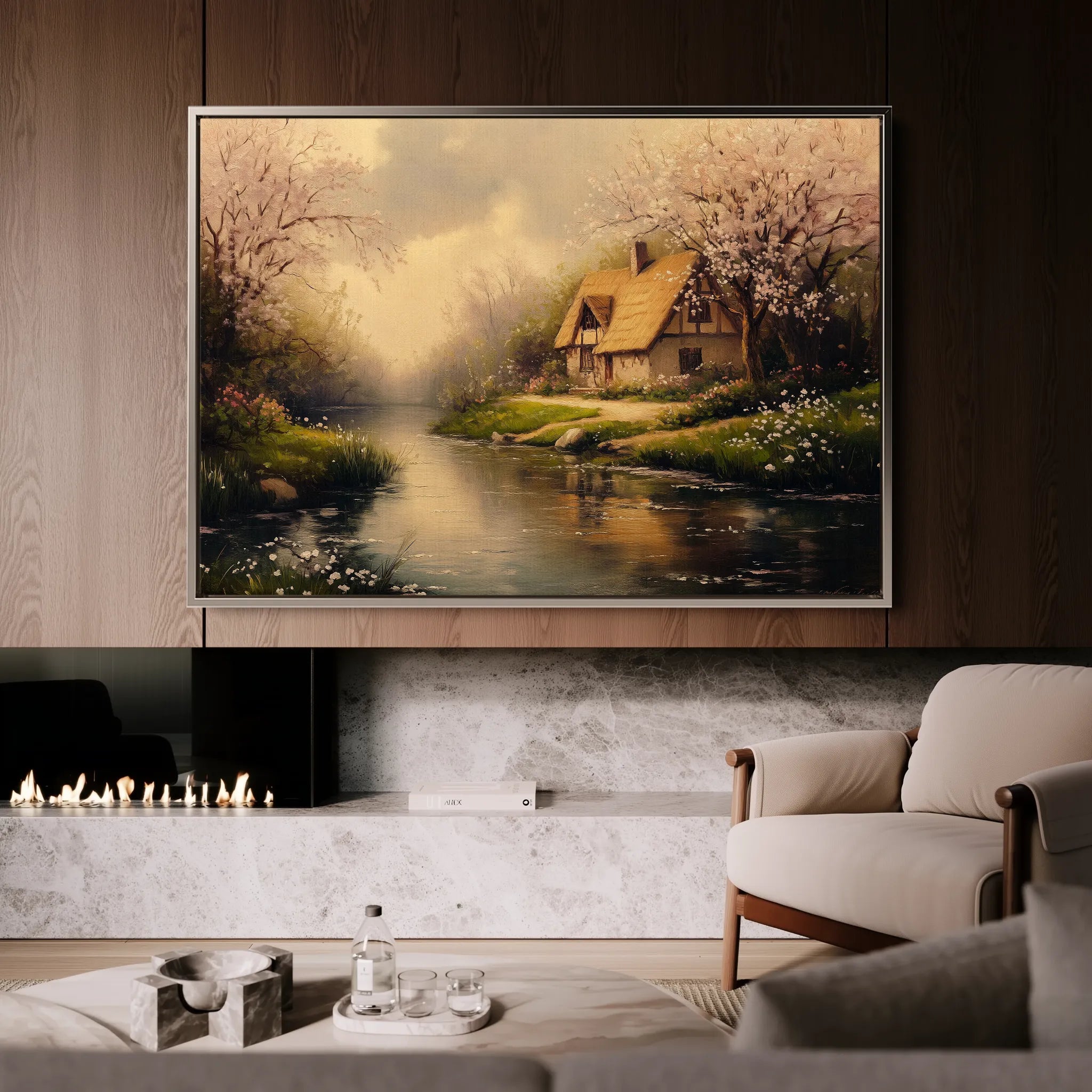 Landscape 494 Canvas Art 18" x 24" / 45 x 60 cm / Black