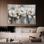 Floral 495 Canvas Art 18" x 24" / 45 x 60 cm / Black