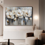 Floral 495 Canvas Art 18" x 24" / 45 x 60 cm / Black