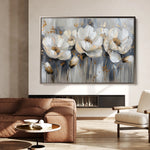 Floral 495 Canvas Art 18" x 24" / 45 x 60 cm / Black