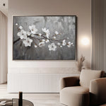 Floral 497 Canvas Art 18" x 24" / 45 x 60 cm / Black