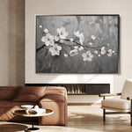 Floral 497 Canvas Art 18" x 24" / 45 x 60 cm / Black