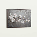 Floral 497 Canvas Art 18" x 24" / 45 x 60 cm / Black