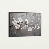 Floral 497 Canvas Art 18" x 24" / 45 x 60 cm / Black