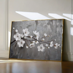 Floral 497 Canvas Art 60 x 40 cm / Black