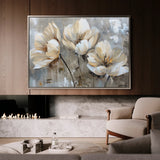 Floral 498 Canvas Art 18" x 24" / 45 x 60 cm / Black