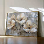 Floral 498 Canvas Art 18" x 24" / 45 x 60 cm / Black