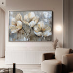 Floral 498 Canvas Art 18" x 24" / 45 x 60 cm / Black