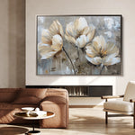 Floral 498 Canvas Art 18" x 24" / 45 x 60 cm / Black