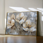 Floral 498 Canvas Art 60 x 40 cm / Black