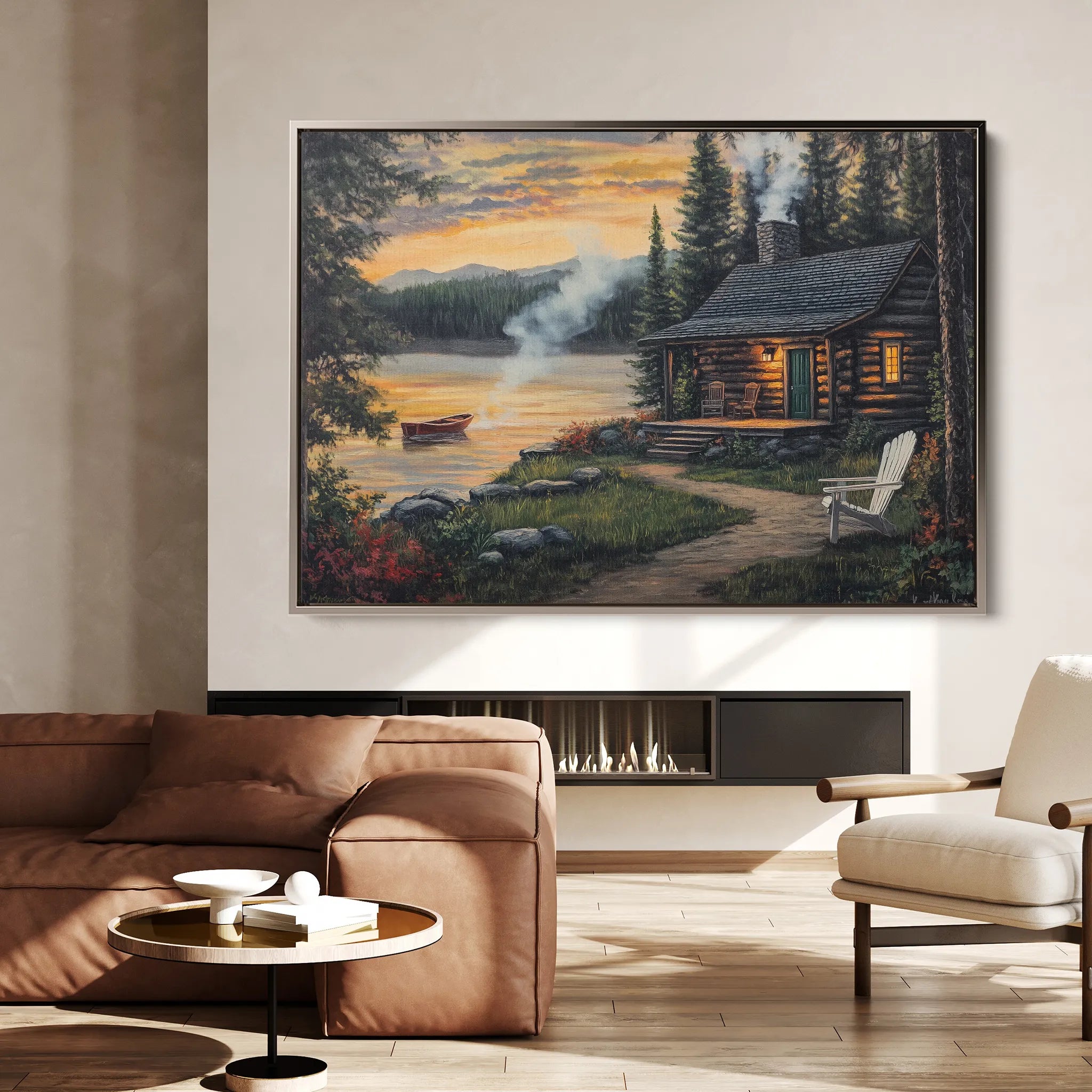 Landscape 498 Canvas Art 18" x 24" / 45 x 60 cm / Black