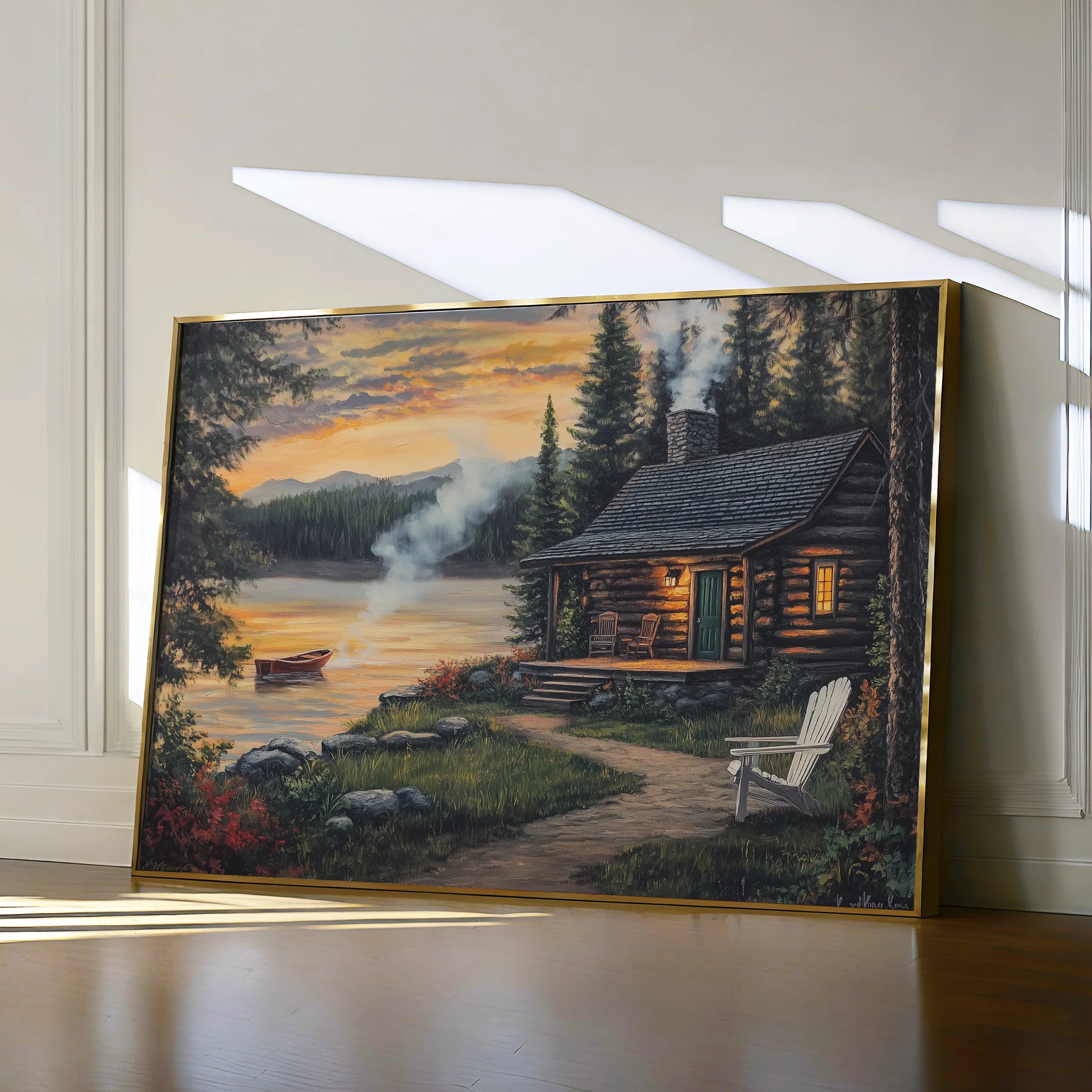 Landscape 498 Canvas Art 18" x 24" / 45 x 60 cm / Black