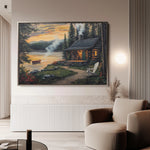 Landscape 498 Canvas Art 18" x 24" / 45 x 60 cm / Black