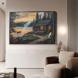 Landscape 498 Canvas Art 18" x 24" / 45 x 60 cm / Black