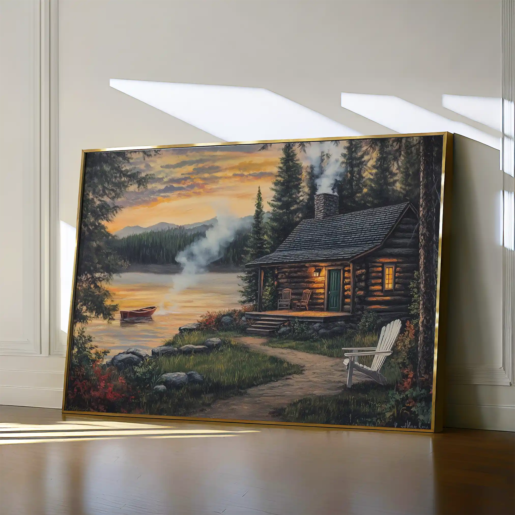 Landscape 498 Canvas Art 60 x 40 cm / Black