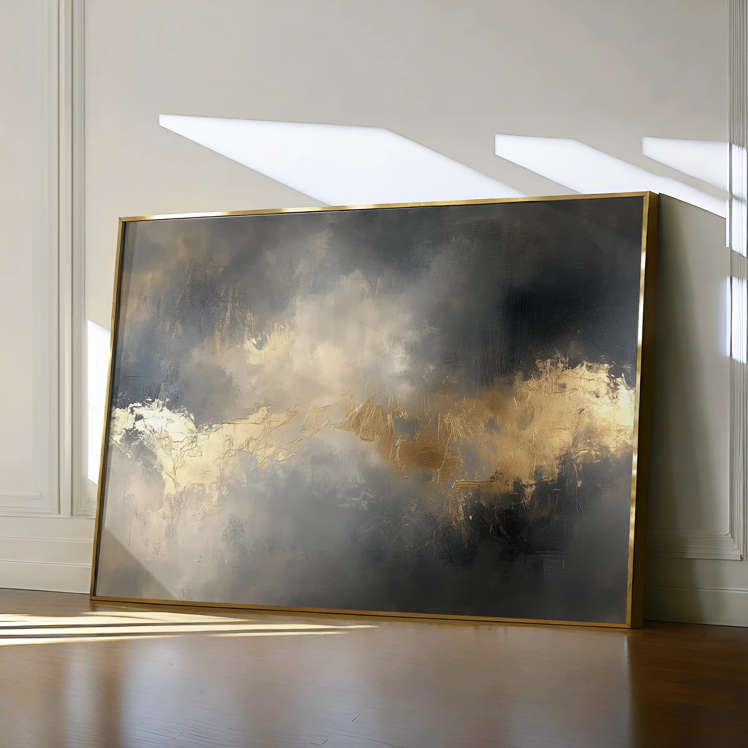 Abstract 499 Canvas Art 18" x 24" / 45 x 60 cm / Black