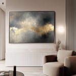 Abstract 499 Canvas Art 18" x 24" / 45 x 60 cm / Black