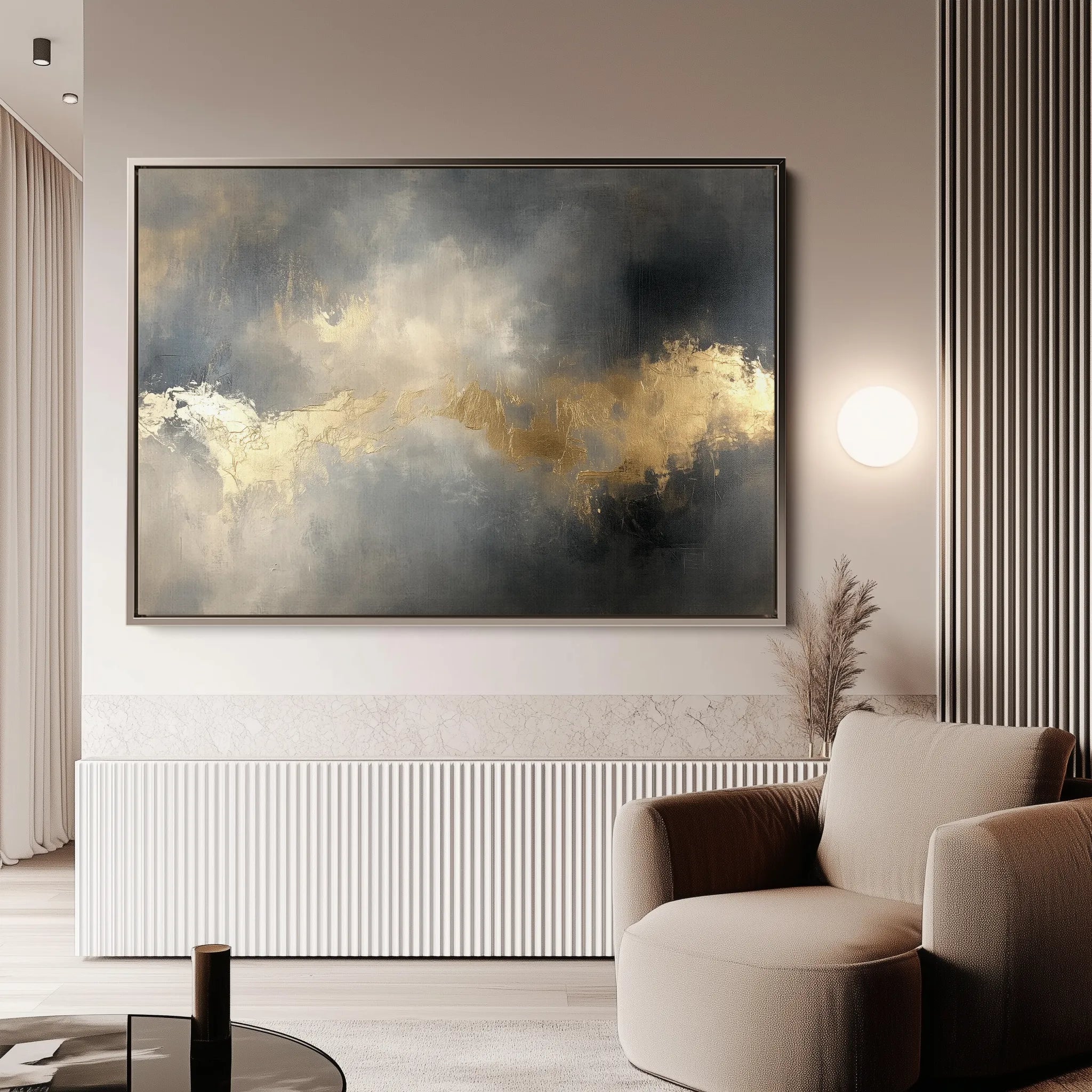 Abstract 499 Canvas Art 18" x 24" / 45 x 60 cm / Black
