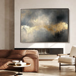 Abstract 499 Canvas Art 18" x 24" / 45 x 60 cm / Black