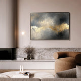 Abstract 499 Canvas Art 18" x 24" / 45 x 60 cm / Black