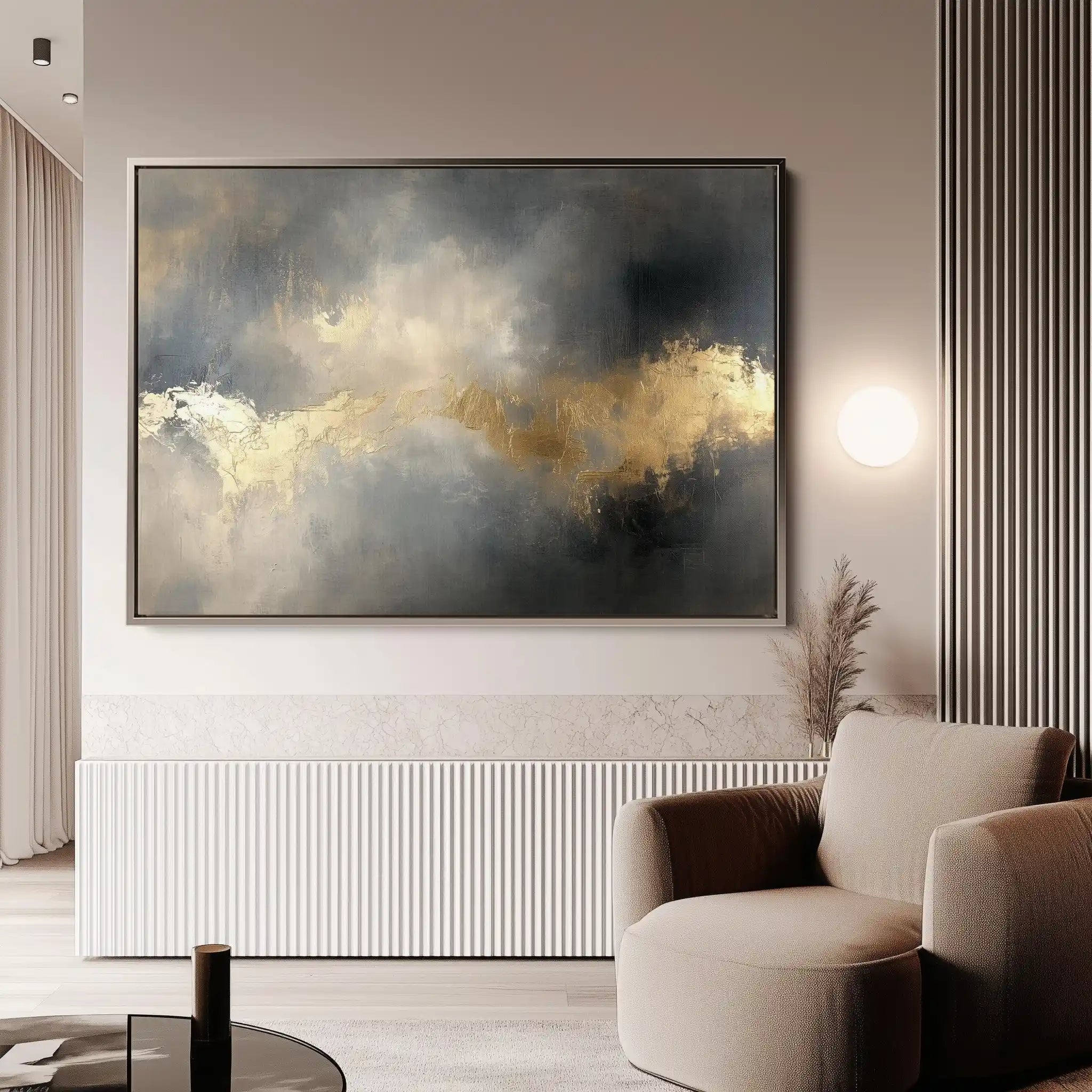 Abstract 499 Canvas Art 60 x 40 cm / Black