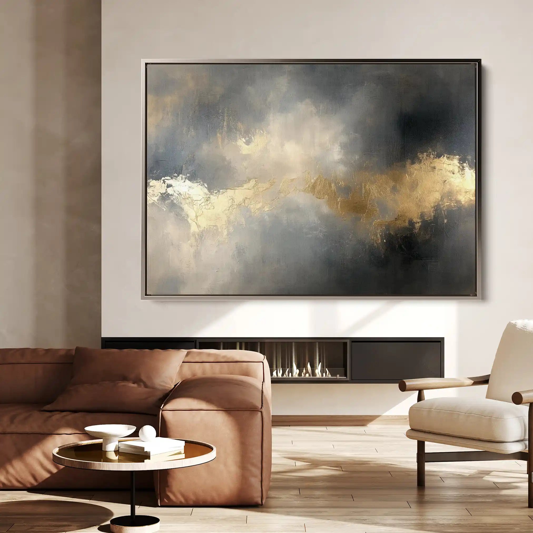 Abstract 499 Canvas Art 60 x 40 cm / Black