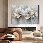 Floral 499 Canvas Art 18" x 24" / 45 x 60 cm / Black