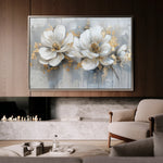 Floral 499 Canvas Art 18" x 24" / 45 x 60 cm / Black