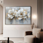 Floral 499 Canvas Art 18" x 24" / 45 x 60 cm / Black