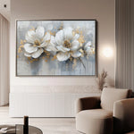 Floral 499 Canvas Art 60 x 40 cm / Black