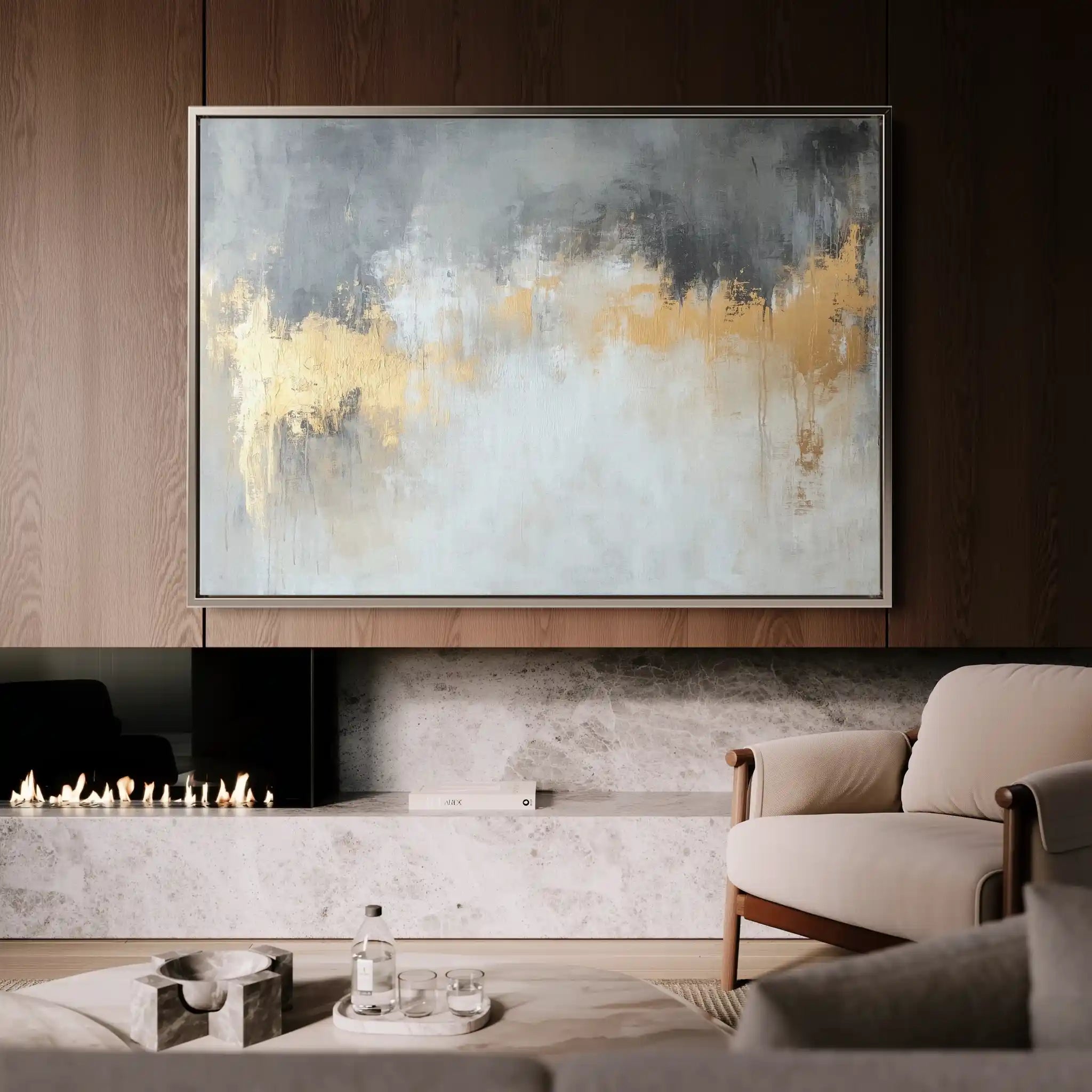 Abstract 500 Canvas Art 18" x 24" / 45 x 60 cm / Black