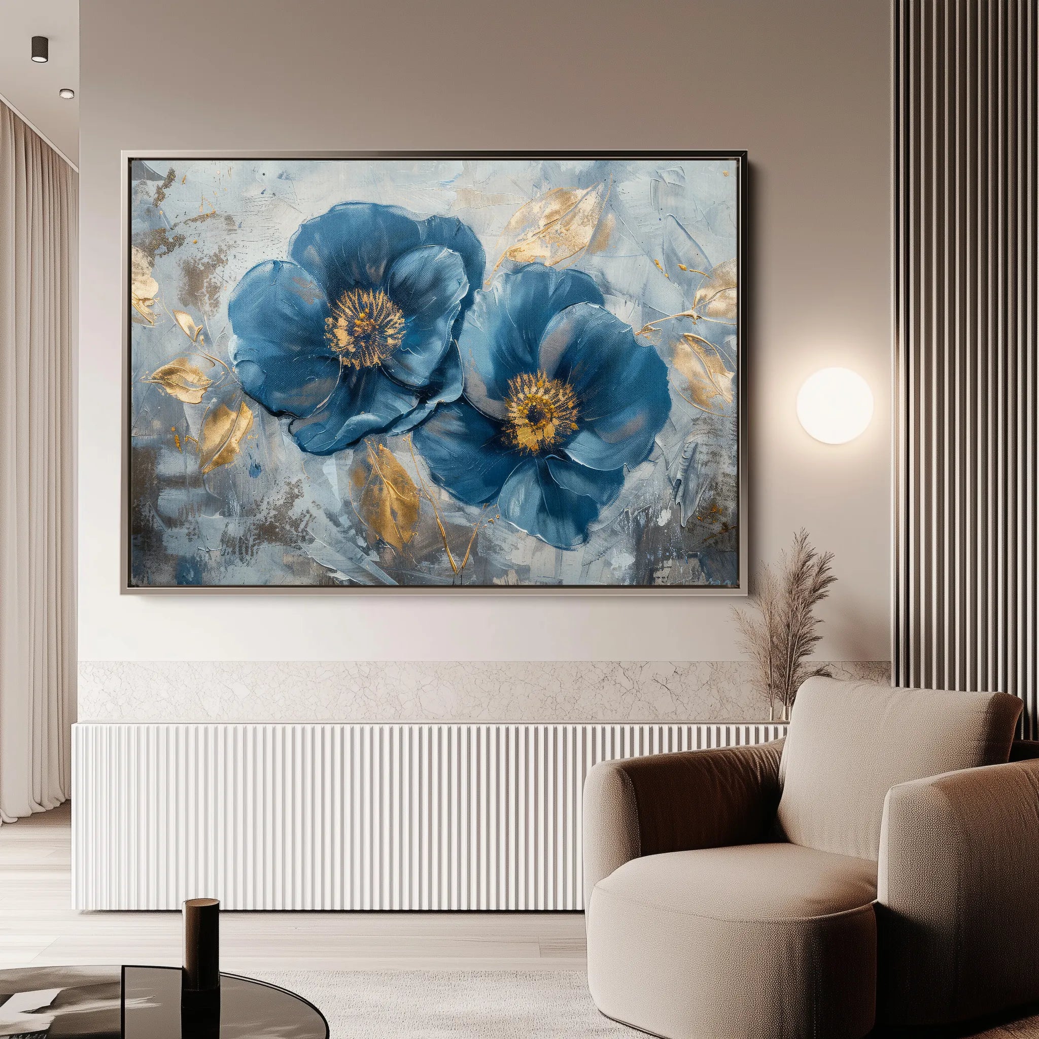 Floral 500 Canvas Art 18" x 24" / 45 x 60 cm / Black