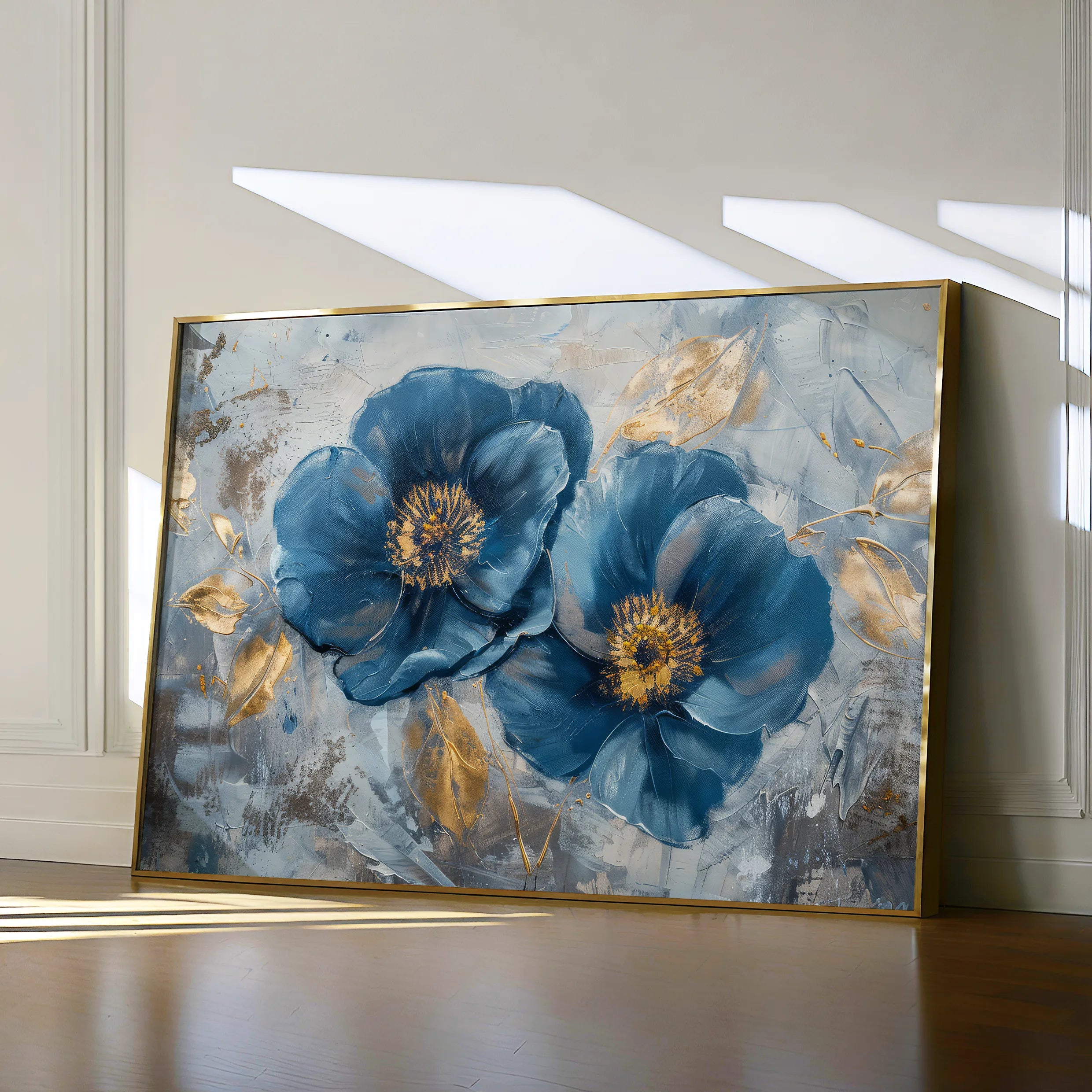 Floral 500 Canvas Art 18" x 24" / 45 x 60 cm / Black