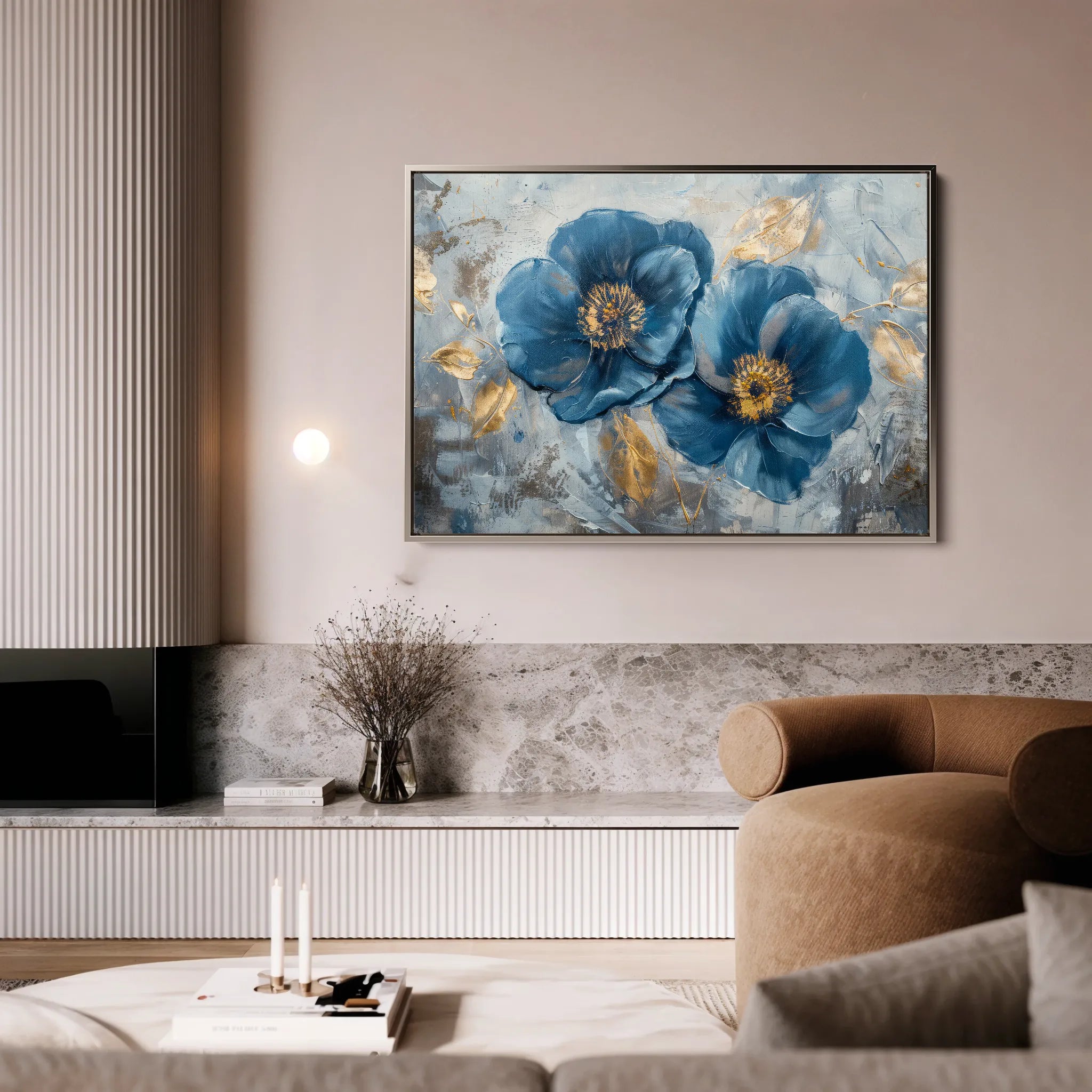 Floral 500 Canvas Art 18" x 24" / 45 x 60 cm / Black