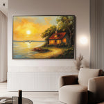 Landscape 500 Canvas Art 18" x 24" / 45 x 60 cm / Black