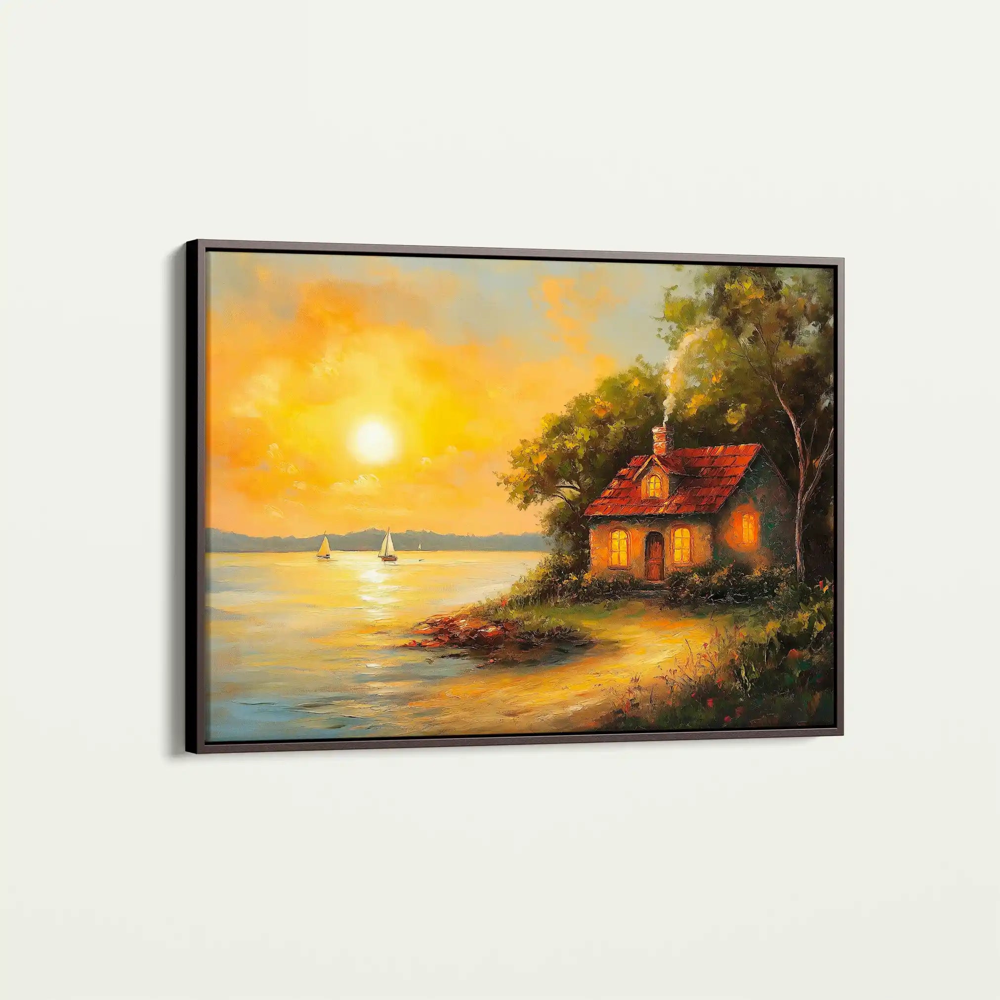 Landscape 500 Canvas Art 60 x 40 cm / Black