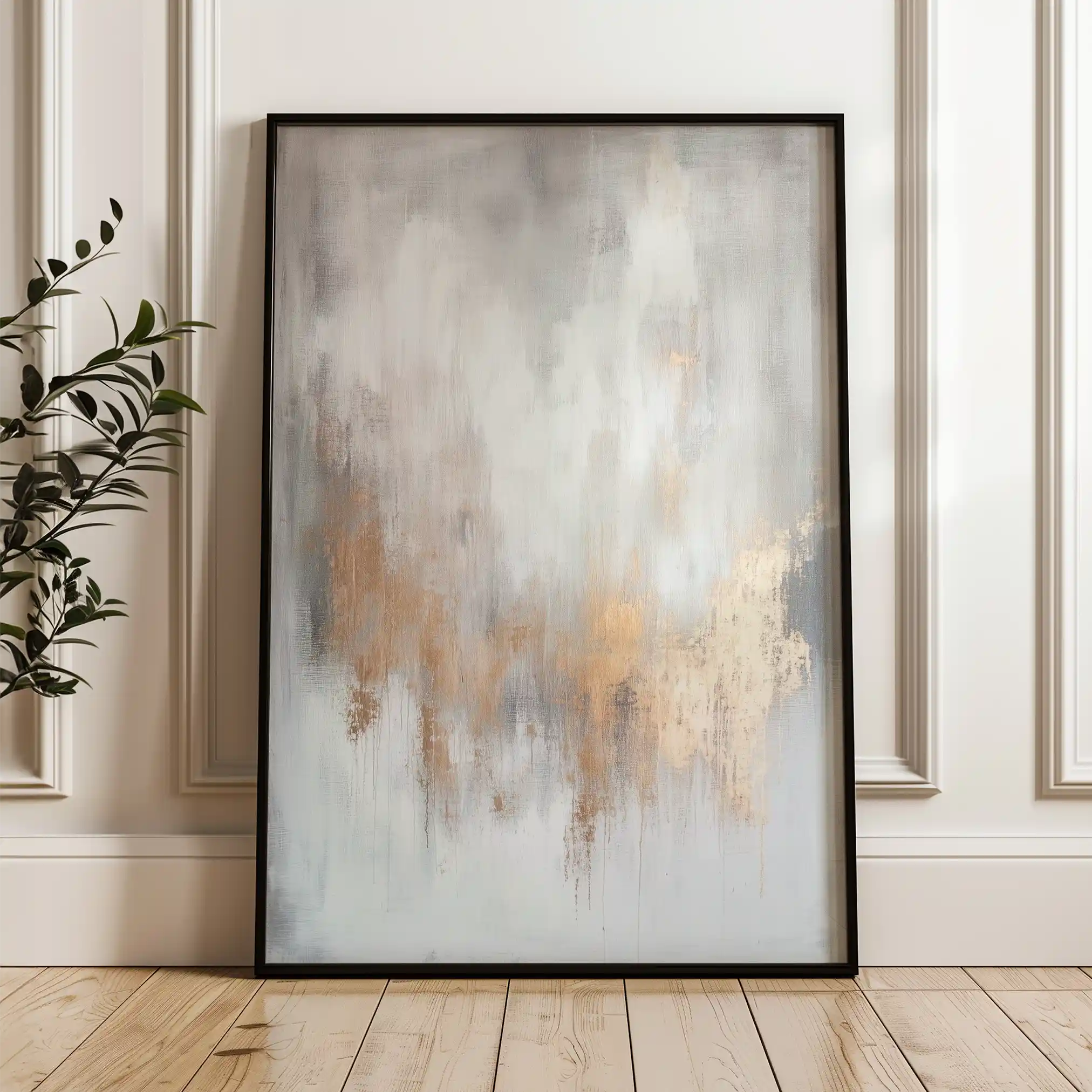 Abstract 501 Canvas Art 18" x 24" / 45 x 60 cm / Black