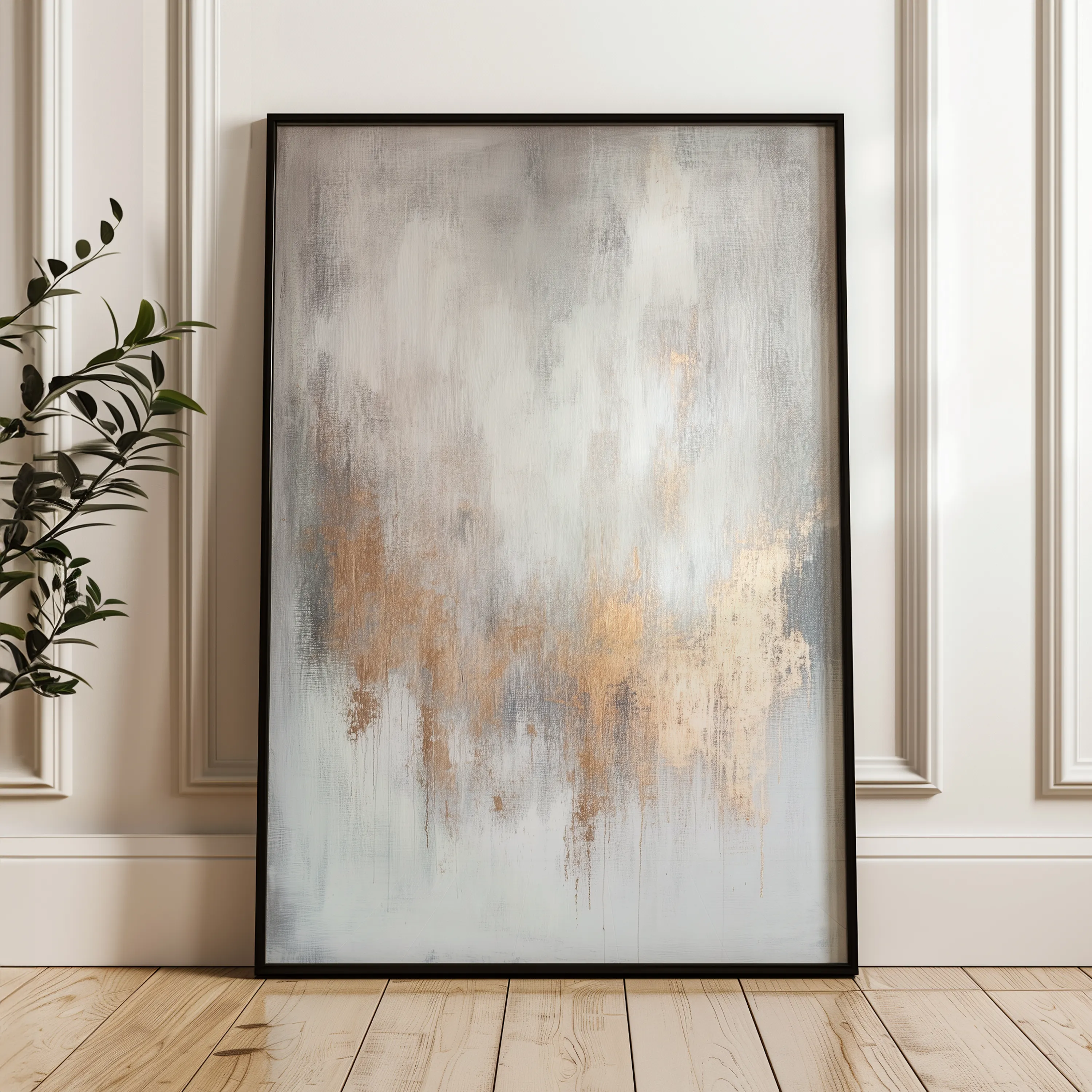 Abstract 501 Canvas Art 18" x 24" / 45 x 60 cm / Black