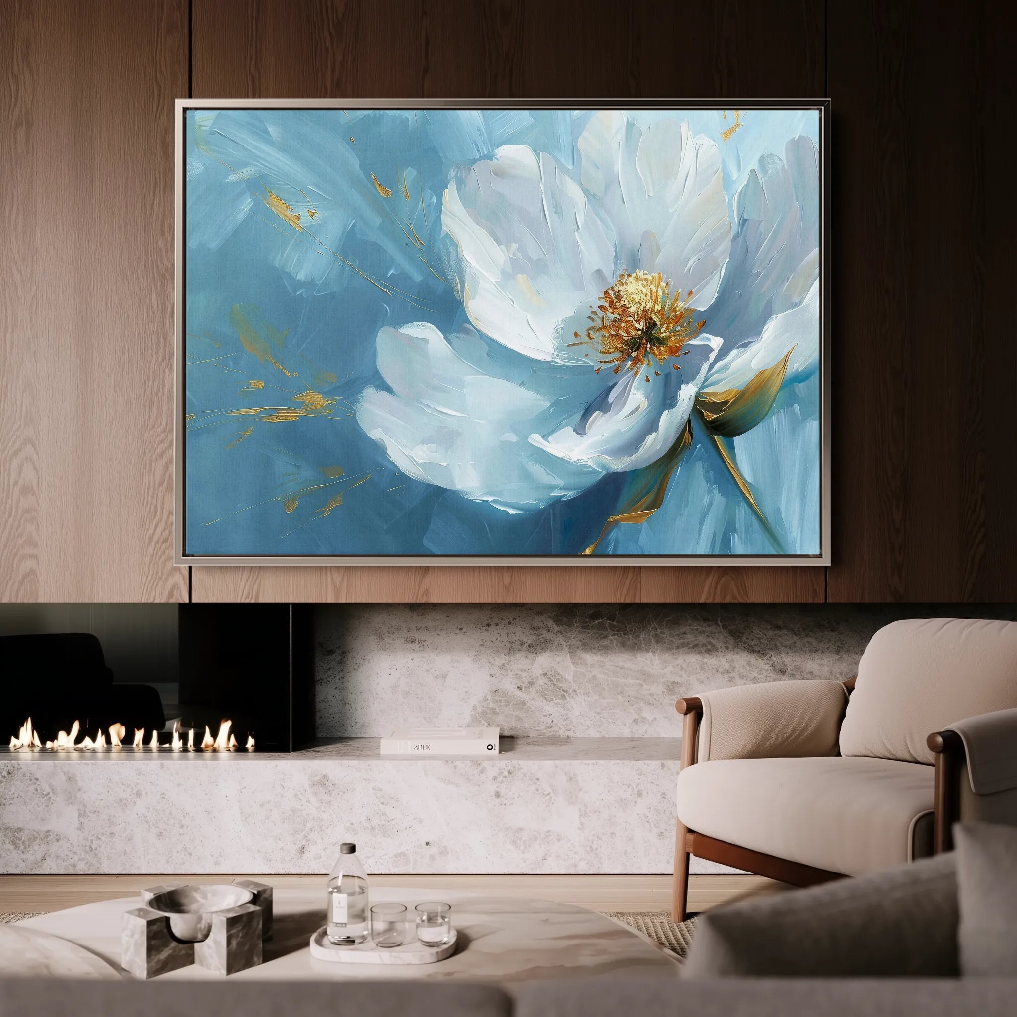 Floral 501 Canvas Art 18" x 24" / 45 x 60 cm / Black