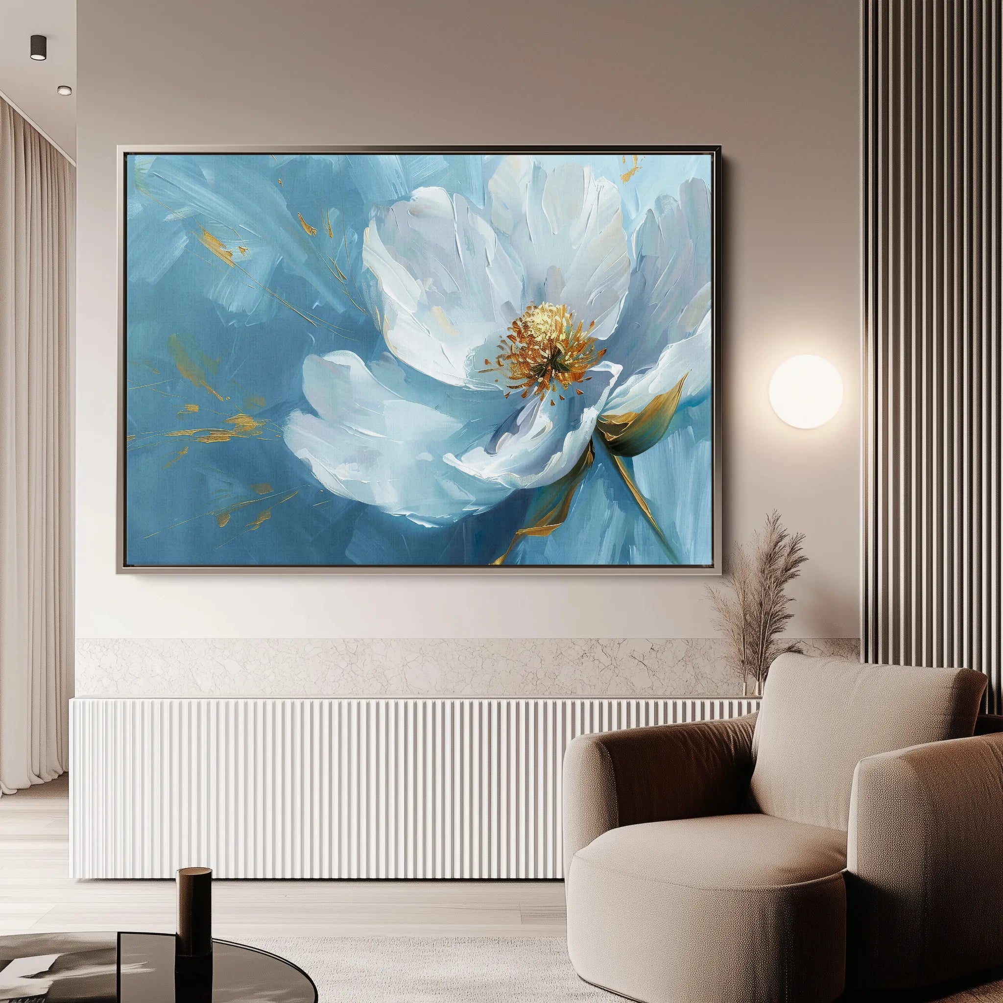 Floral 501 Canvas Art 18" x 24" / 45 x 60 cm / Black