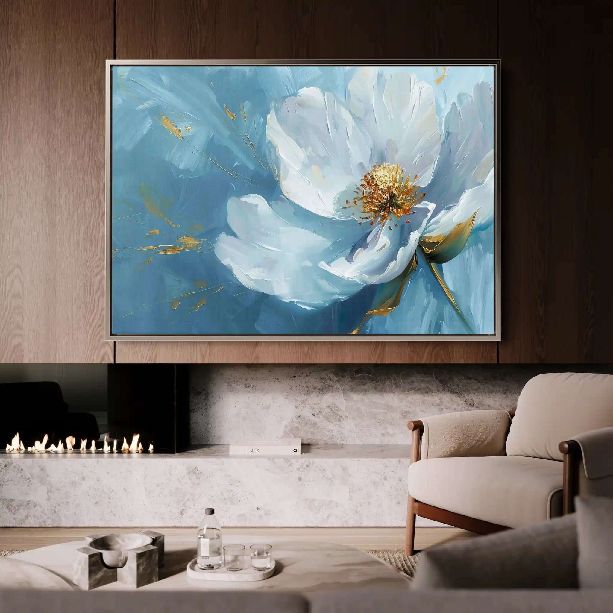 Floral 501 Canvas Art 60 x 40 cm / Black