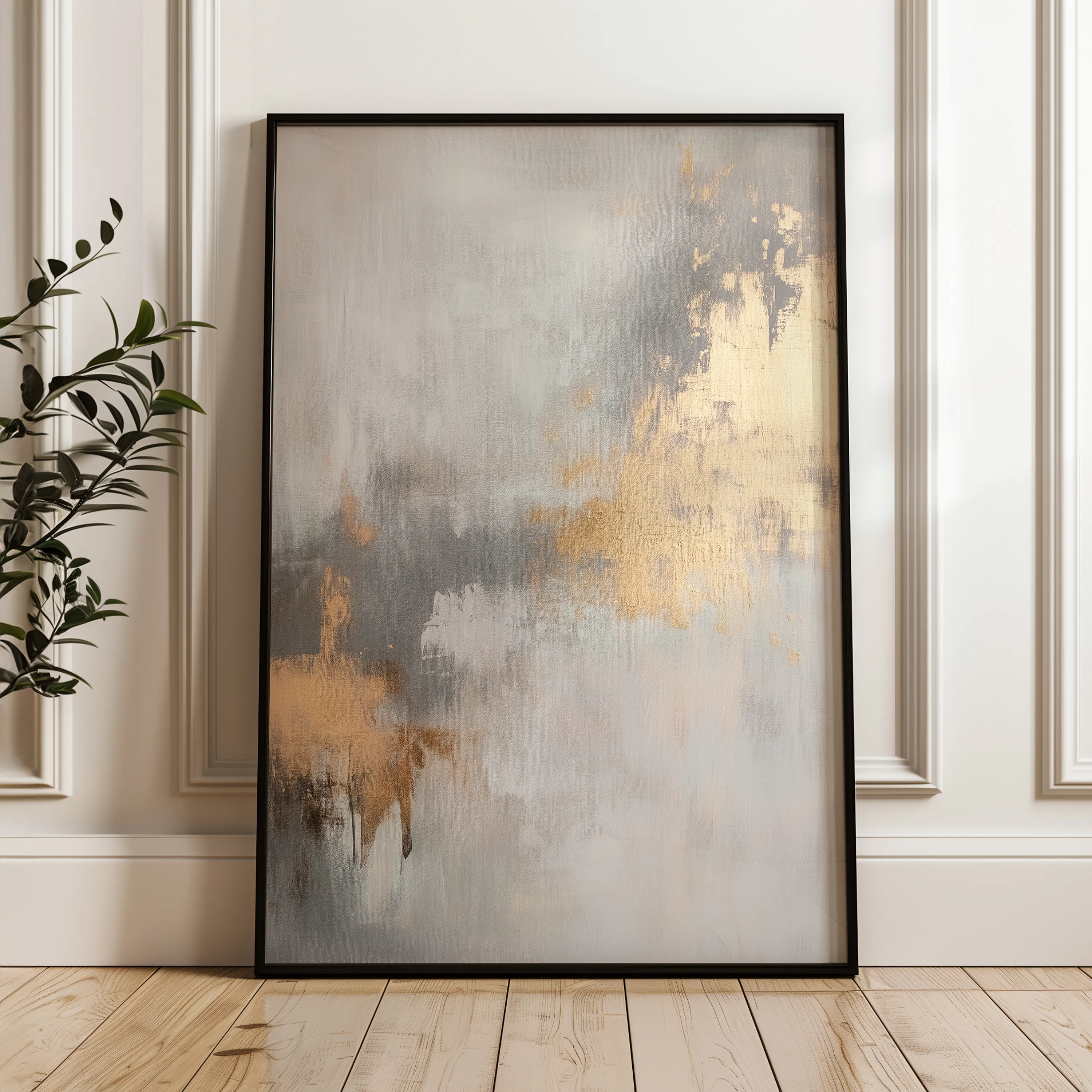 Abstract 502 Canvas Art 18" x 24" / 45 x 60 cm / Black