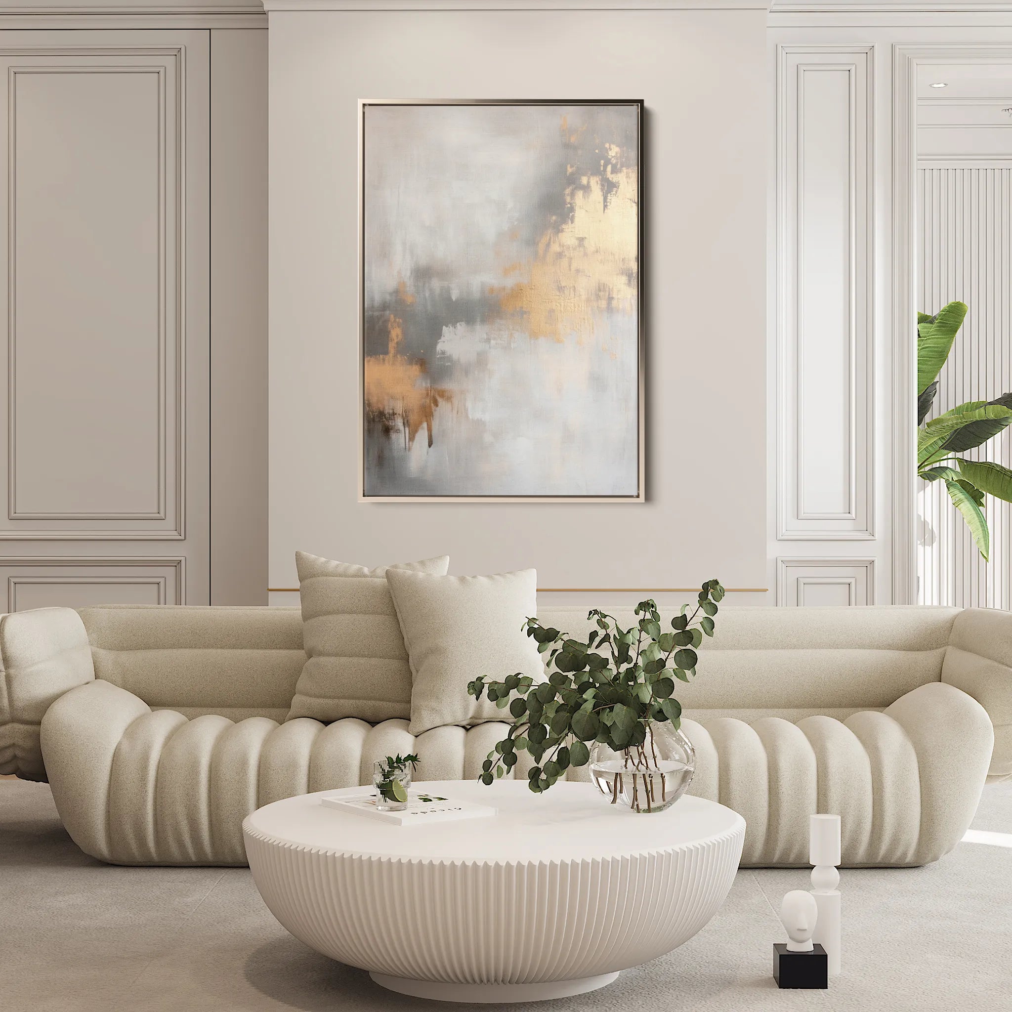 Abstract 502 Canvas Art 18" x 24" / 45 x 60 cm / Black