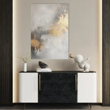 Abstract 502 Canvas Art 18" x 24" / 45 x 60 cm / Black